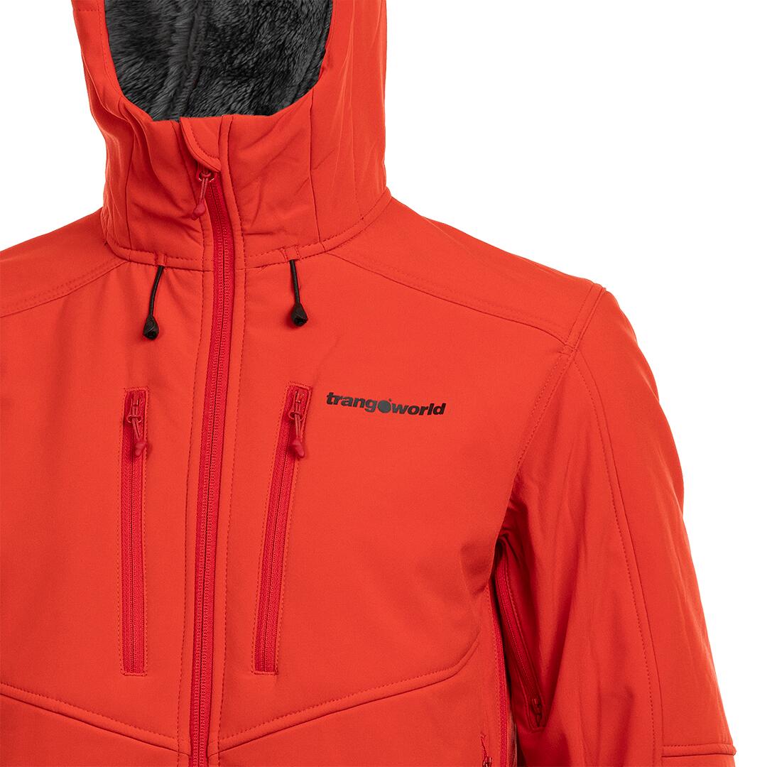 Softshell para Hombre Trangoworld Chantar Rojo/Rojo 2/3