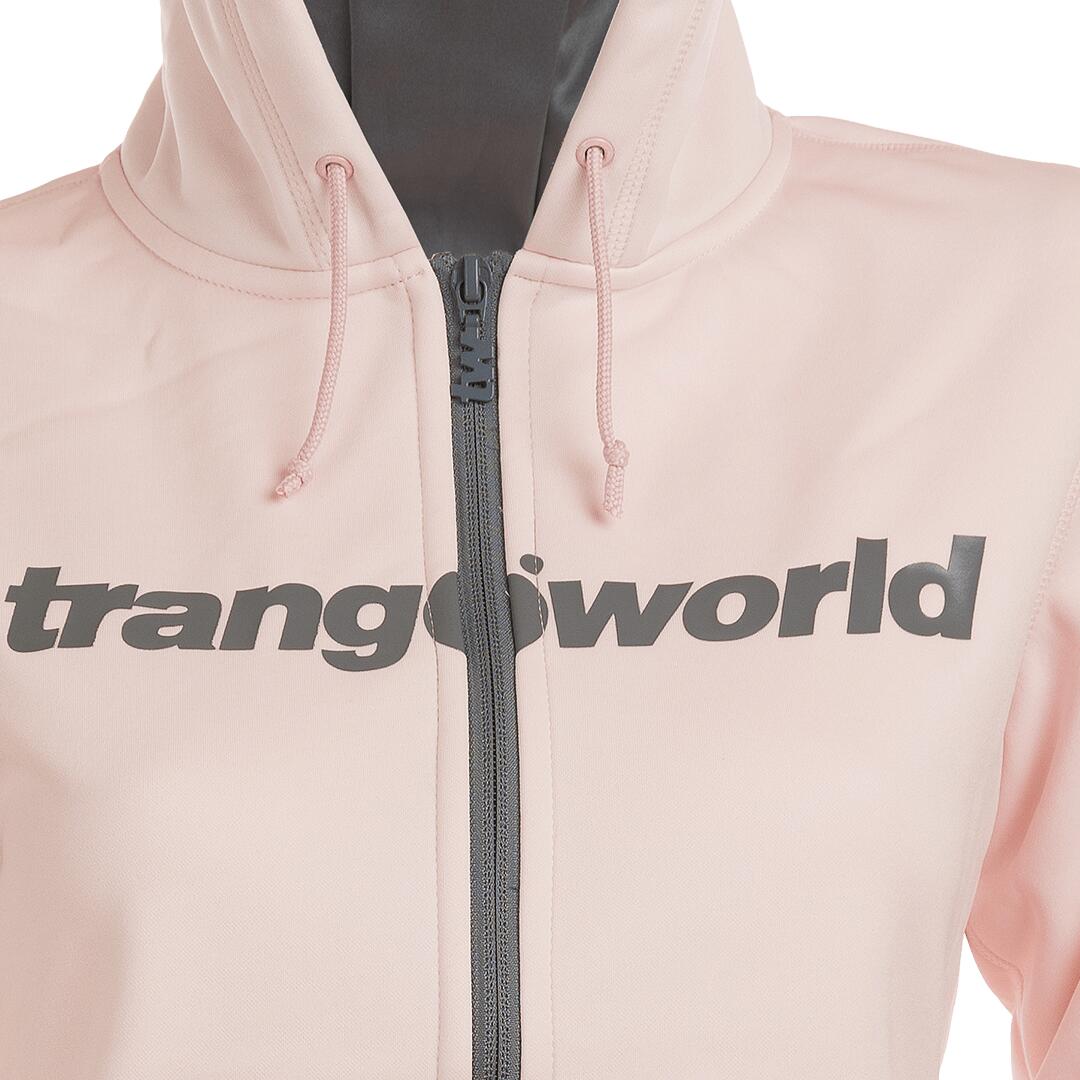Sudadera con cremallera para Mujer Trangoworld Liena Rosa/Gris 2/3