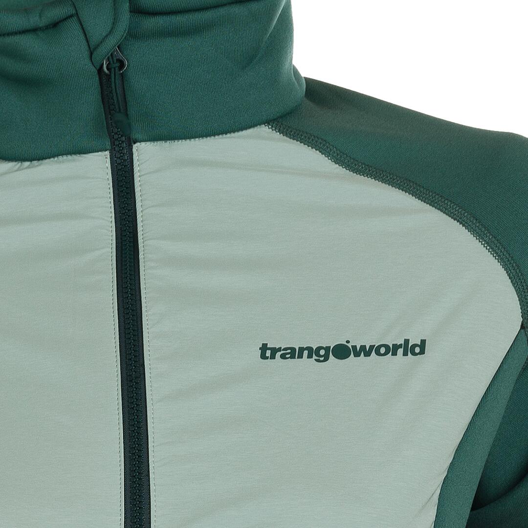 Sudadera con cremallera para Mujer Trangoworld Longue Verde/Verde/Gris 2/3