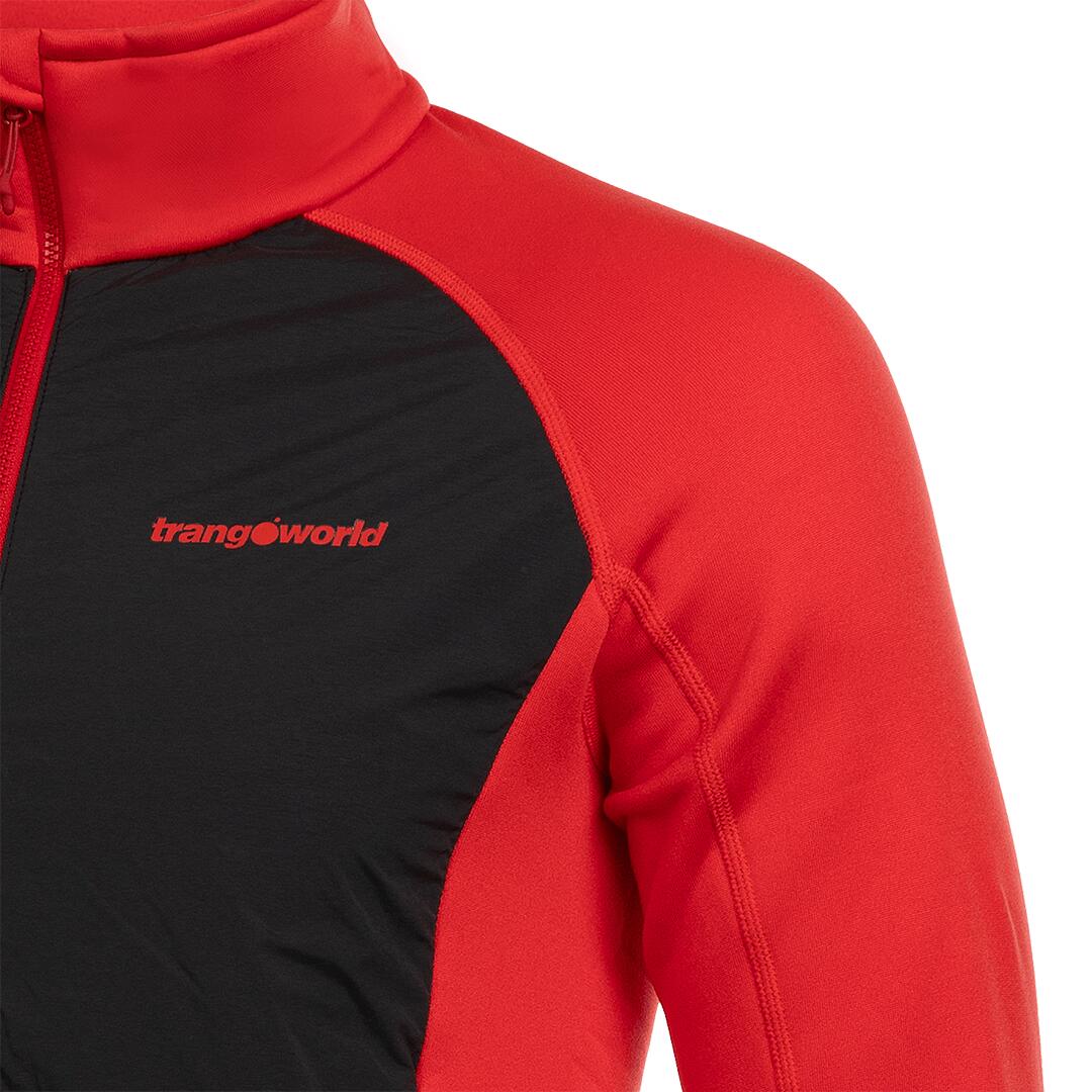 Sudadera con cremallera para Hombre Trangoworld Vorab Rojo/Negro/Gris 2/3