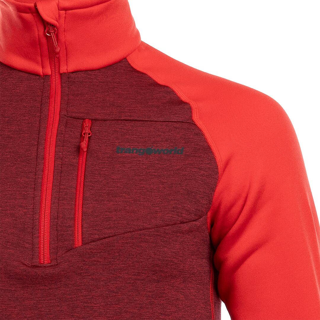 Jersey para Hombre Trangoworld Peclet Rojo/Gris 2/3