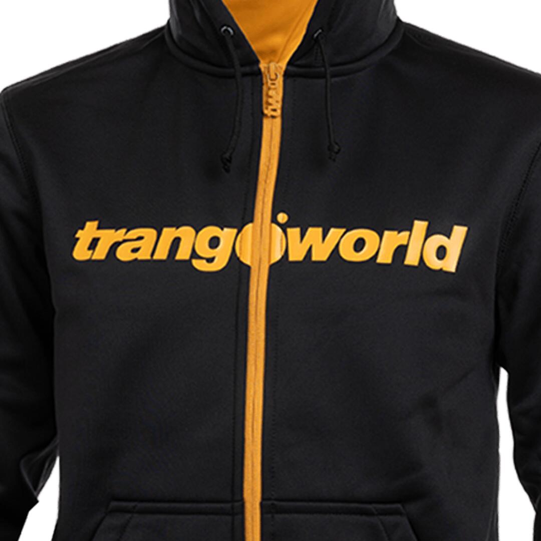 Sudadera con cremallera para niños Trangoworld Oby Negro/Naranja 2/3