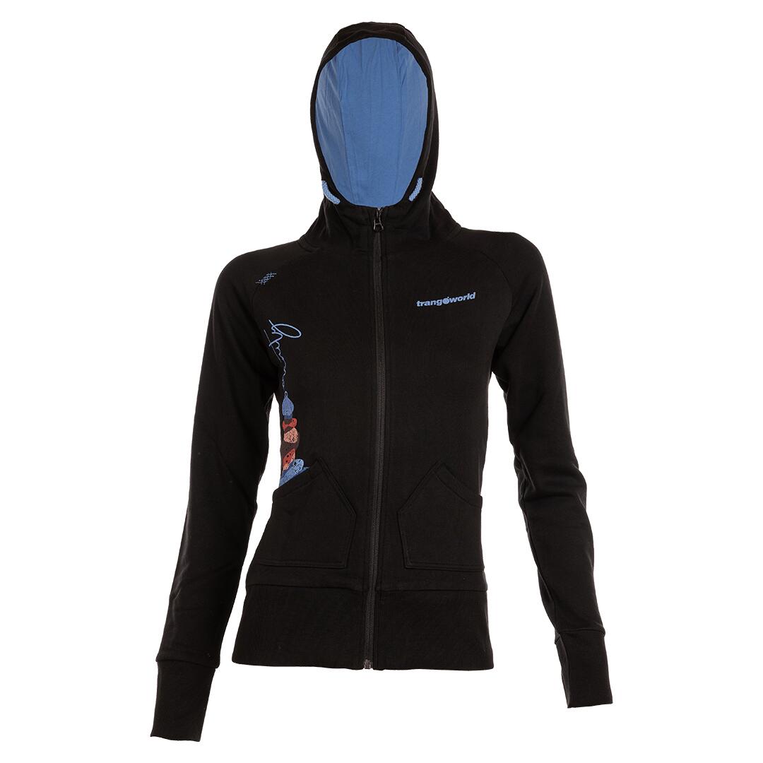 Sudadera con cremallera para Mujer Trangoworld Serenity Negro/Azul 2/7