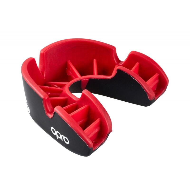 Protector Bucal Adidas Opro Gen4 - Edición Plata - Rojo/Negro