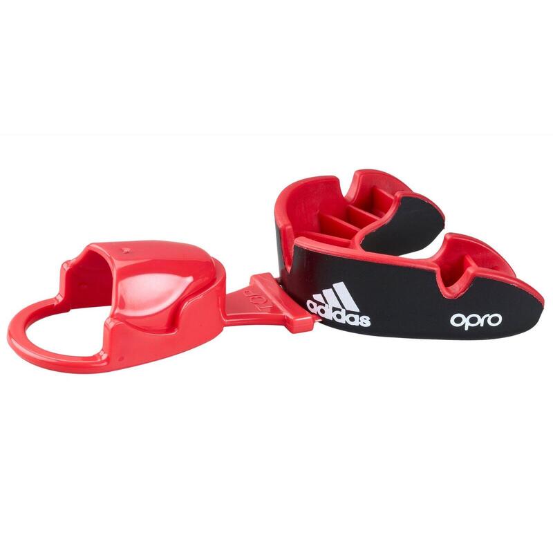 Adidas Mouthguard Opro Gen4 - Silver Edition - Rouge/Noir