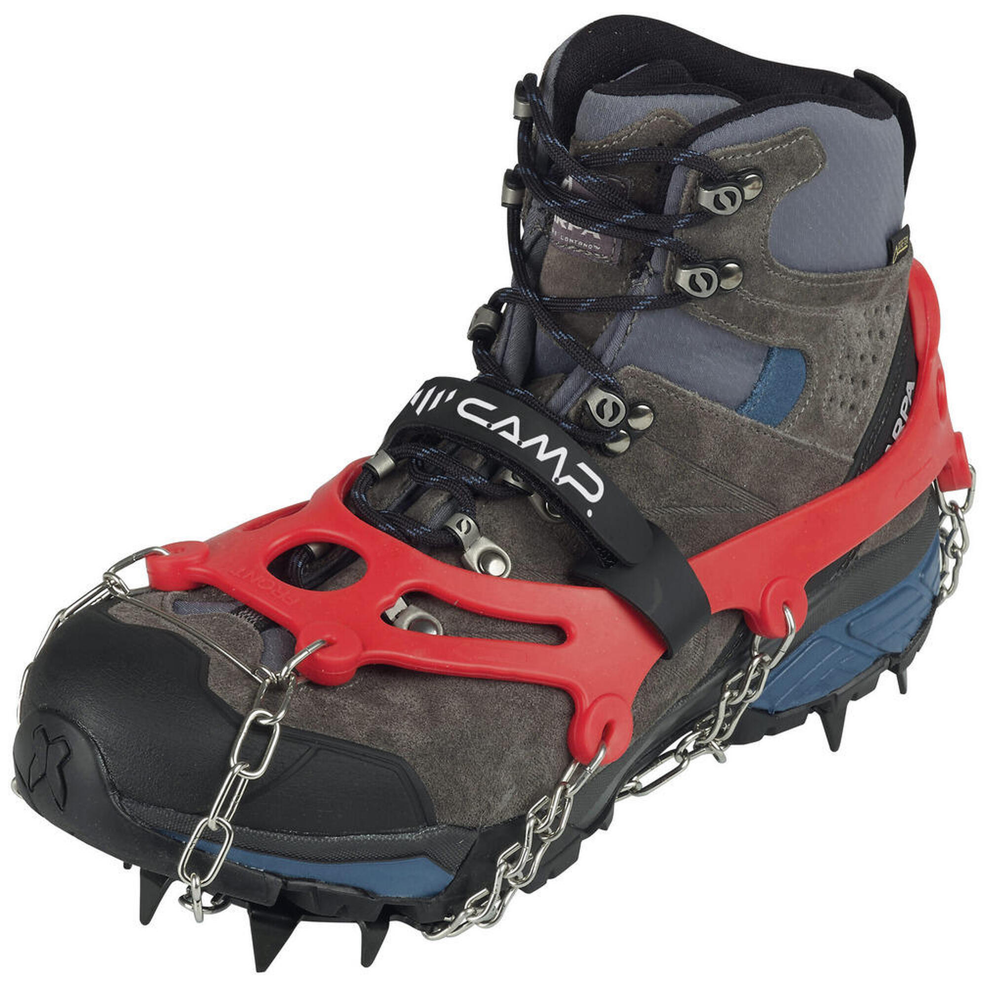 Camp - Crampons Ice Master L 42-44, 13 Pointes Acier 15 Mm - Crampon À Neige - Rouge - 42 M/l - Decathlon