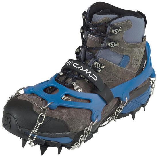 Crampons Camp Ice Master XL 45-47 13 pointes acier bleu manchon nylon élastique