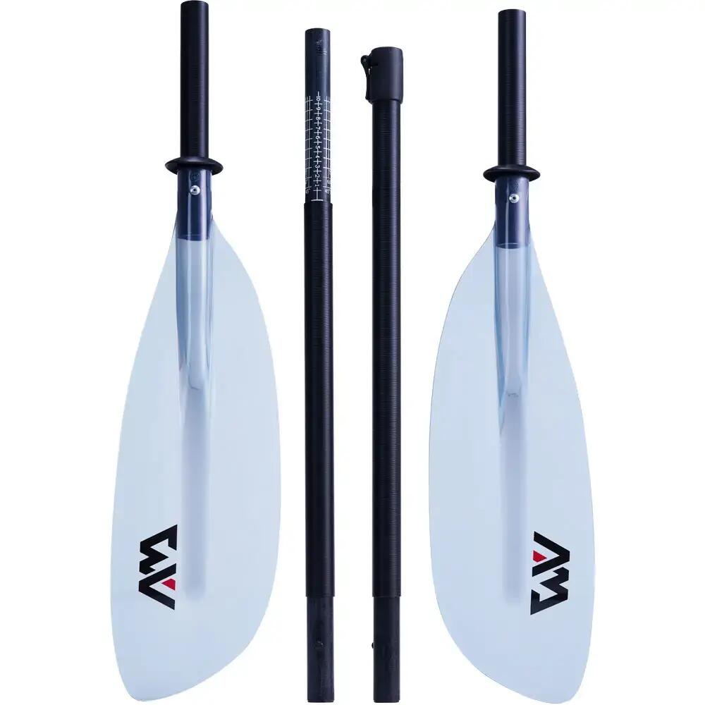 KP-2 Fiberglass Kayak Paddle with Clear/Grey Blade