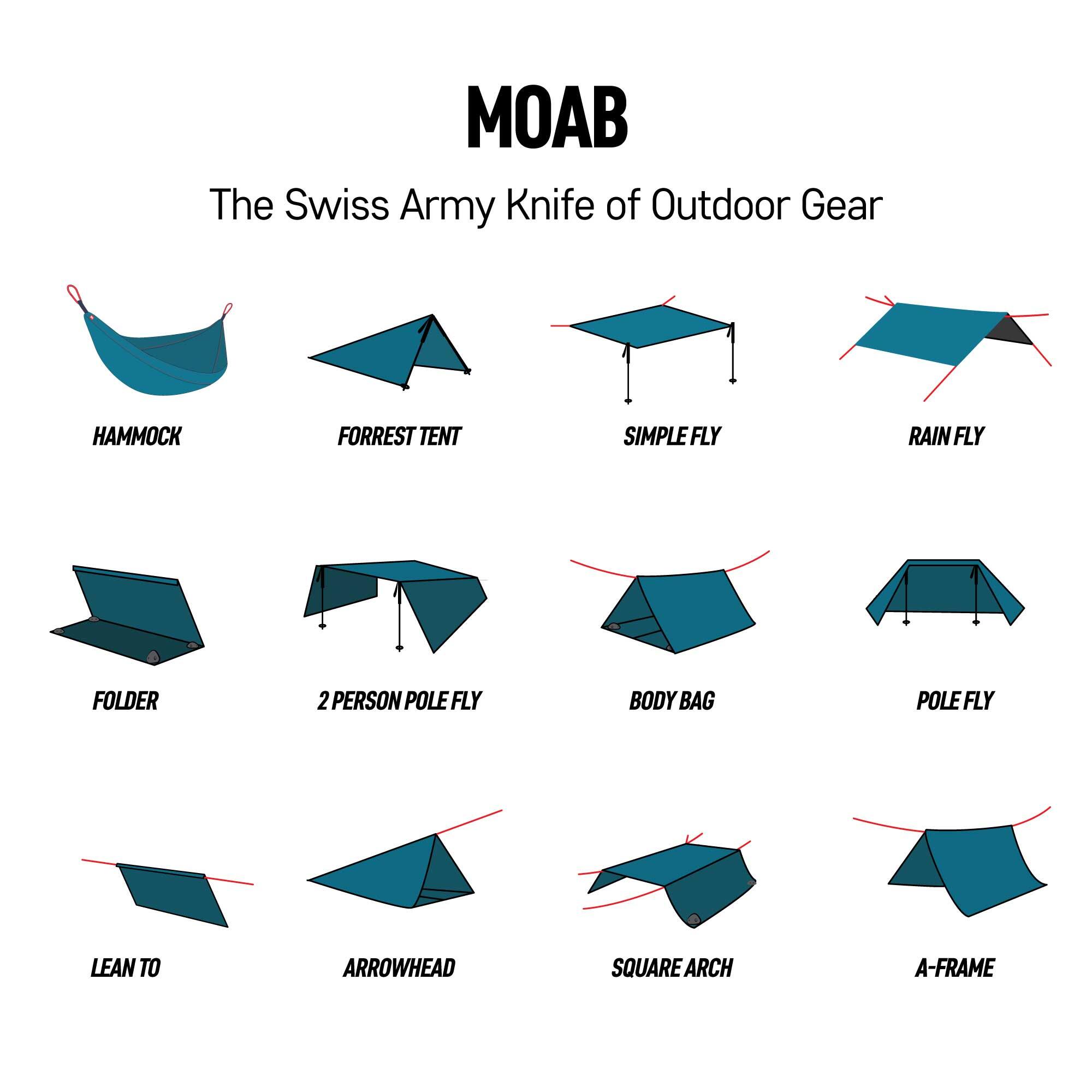 Hamak/Tarp Grand Trunk Moab All-in-one green 2/7