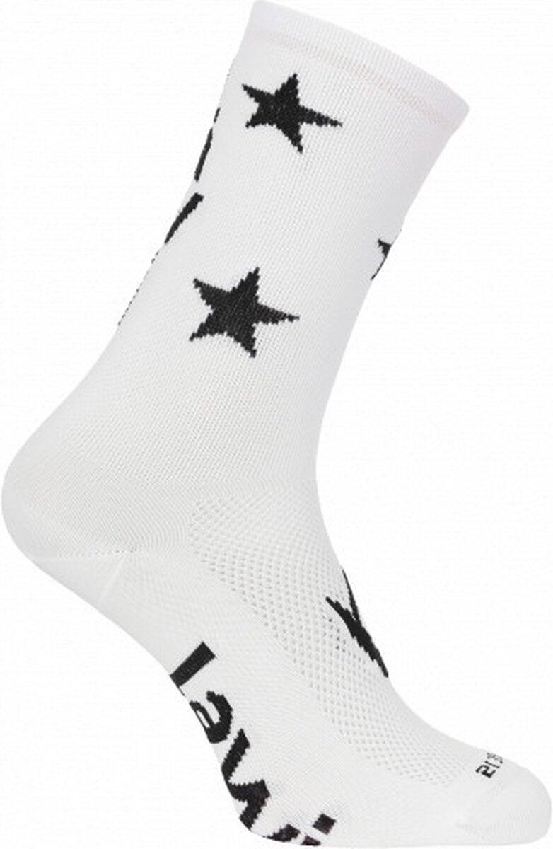 Fietssokken Star wit 2/3