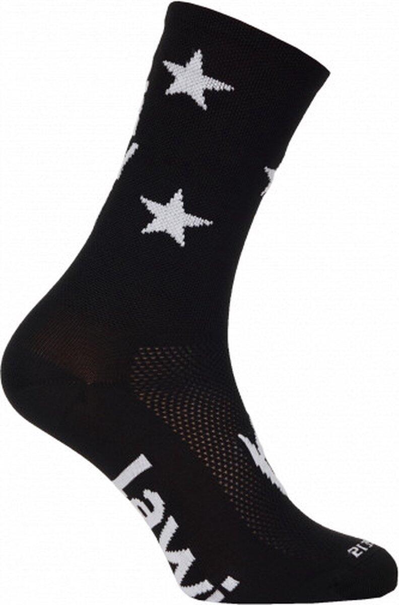 Fietssokken Star zwart/wit 2/3