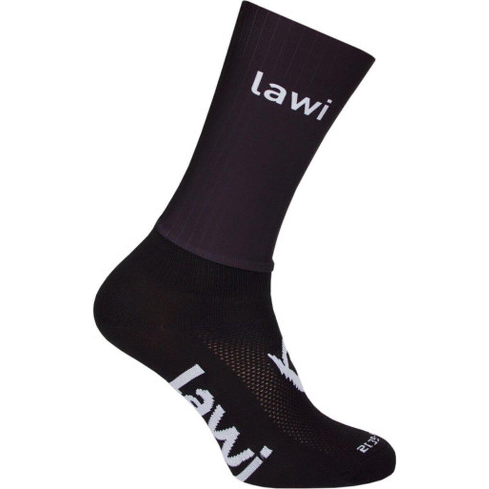Lawi - Chaussettes Vélo Aero Noir - Chaussettes - Noir - 39/42 - Decathlon