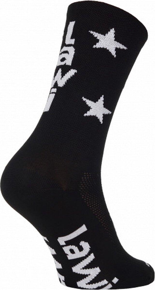 LAWI Fietssokken Star zwart/wit