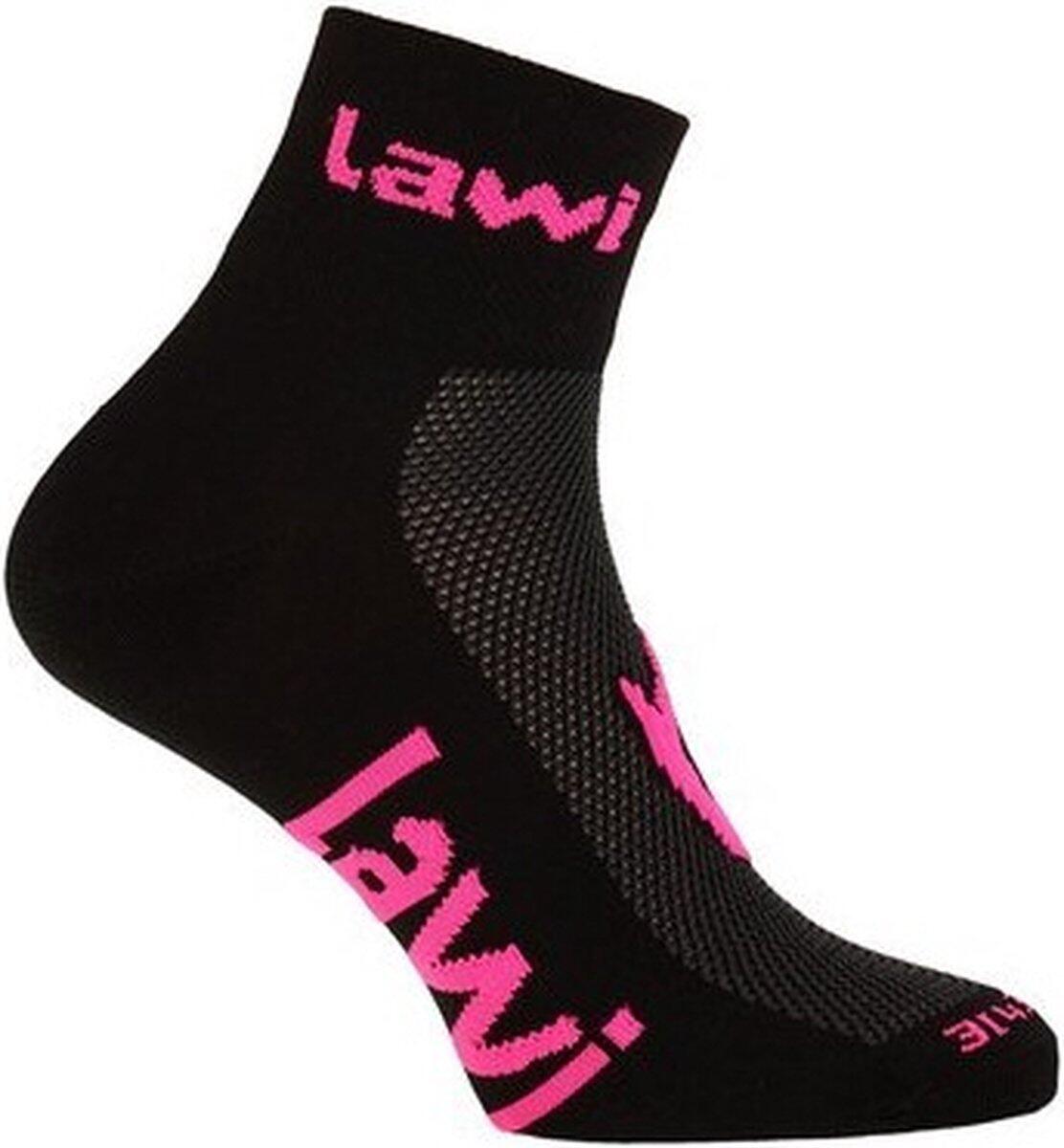 Chaussettes Vélo courtes Zorbig noir/rose 2/3