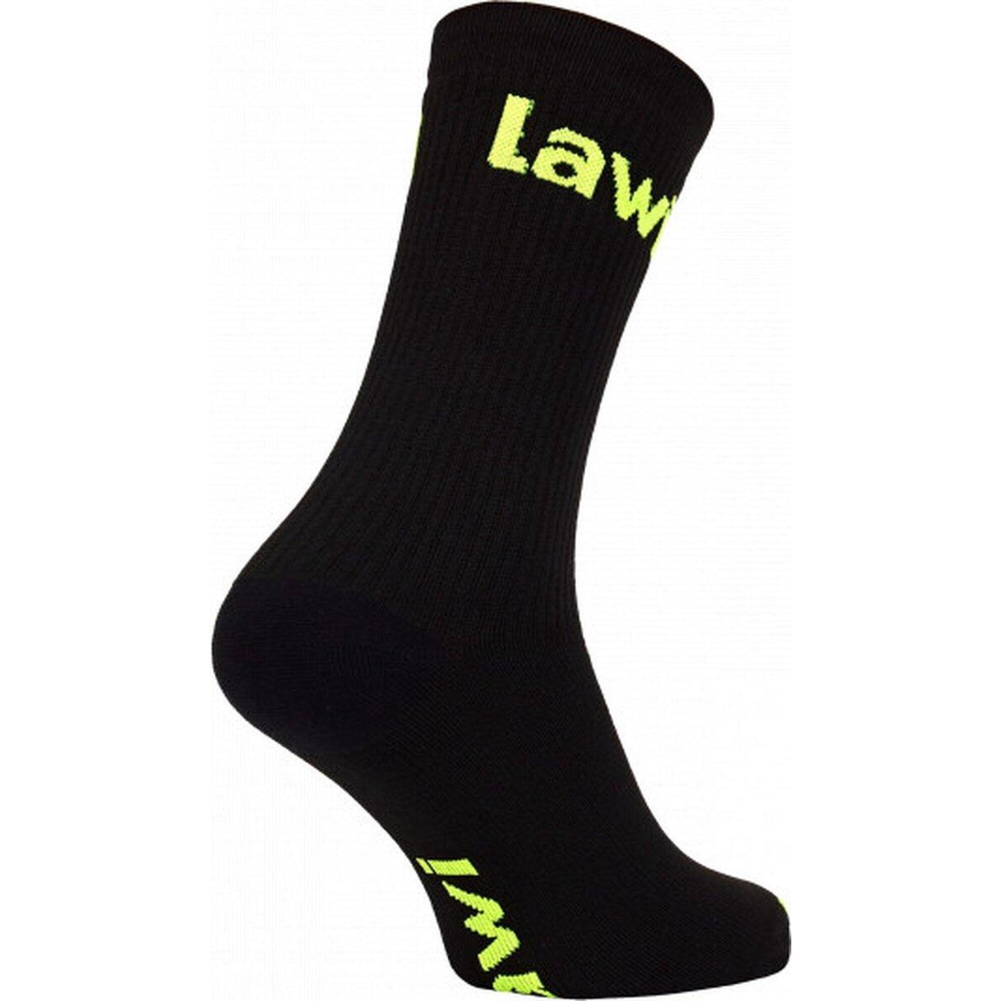 Lawi - Chaussettes Vélo Winter Spike Noir/jaune - Chaussettes - Jaune|noir - 43/46 - Decathlon