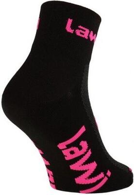 Fietssokken kort zorbig zwart/roze