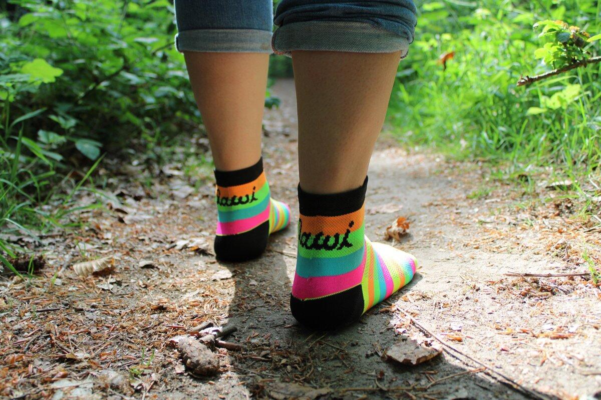 Fahrradsocken kurz Pallet Fluo 3/4