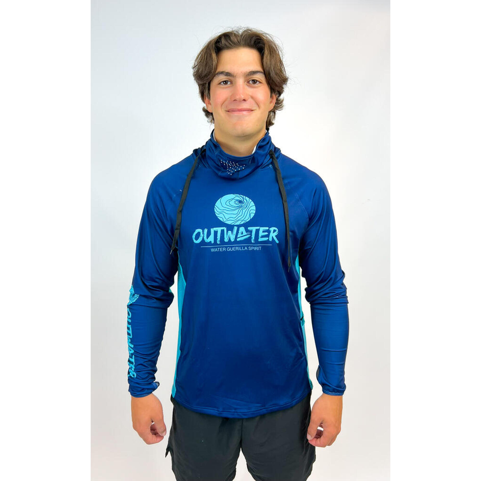 Outwater - Jersey Anti Uv  À Capuche Outwater Guerilla Pro - Rashguard - Bleu - 42 M/l - Decathlon