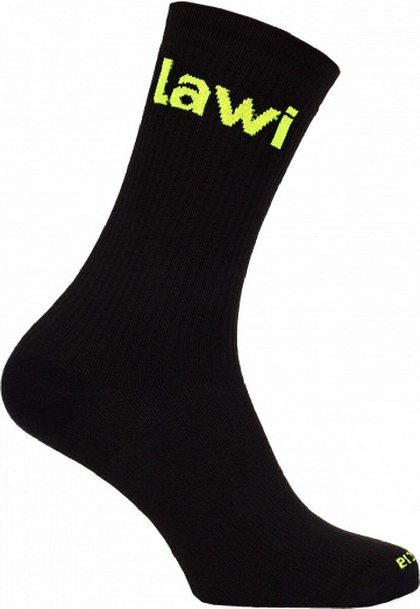 LAWI Fietssokken Winter Spike zwart/geel