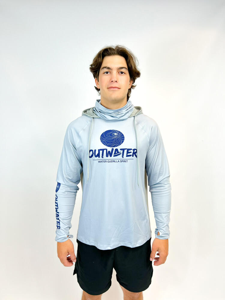 Camisola com capuz anti-uv outwater guerilla