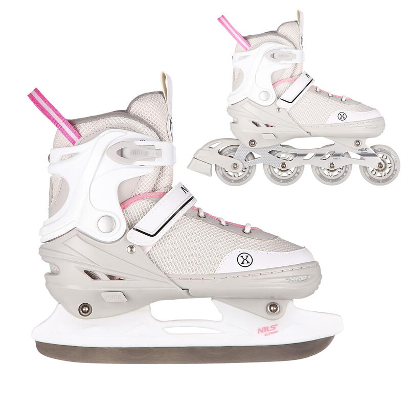 Patine cu rotile Nils Extreme NH18188 2in1 cu patine de hochei interschimbabile