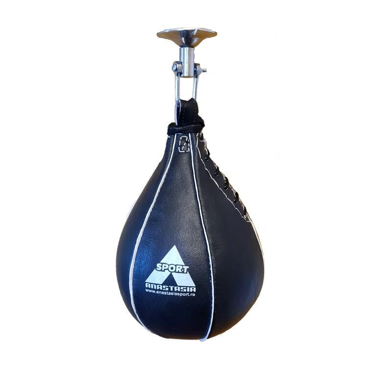 Para box / speedball piele naturala Anastasia Sport, marime S + carlig + pompa