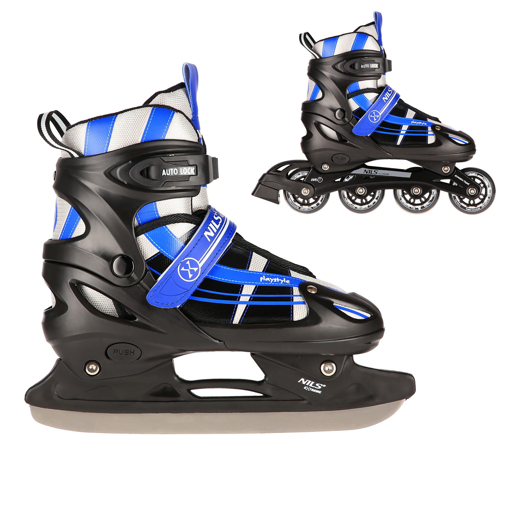 Nils Extreme NH18366A 2-in-1 inline skates met verwisselbare ijshockeyskid 2/7