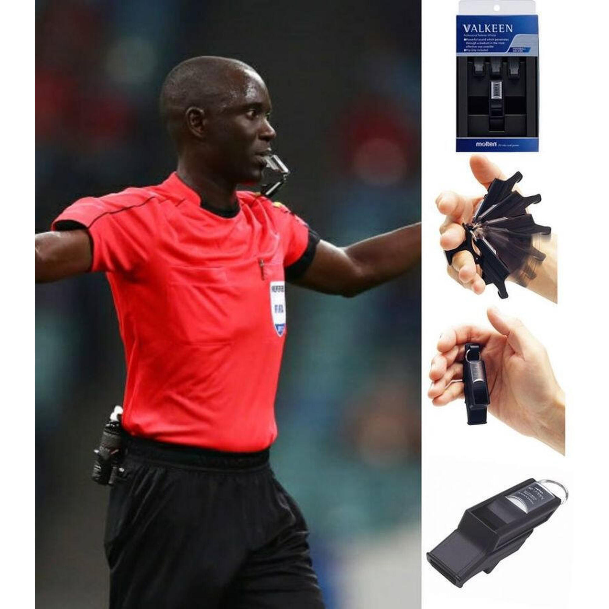 Fluier profesional pentru fotbal Molten VALKEEN  recomandat FIFA