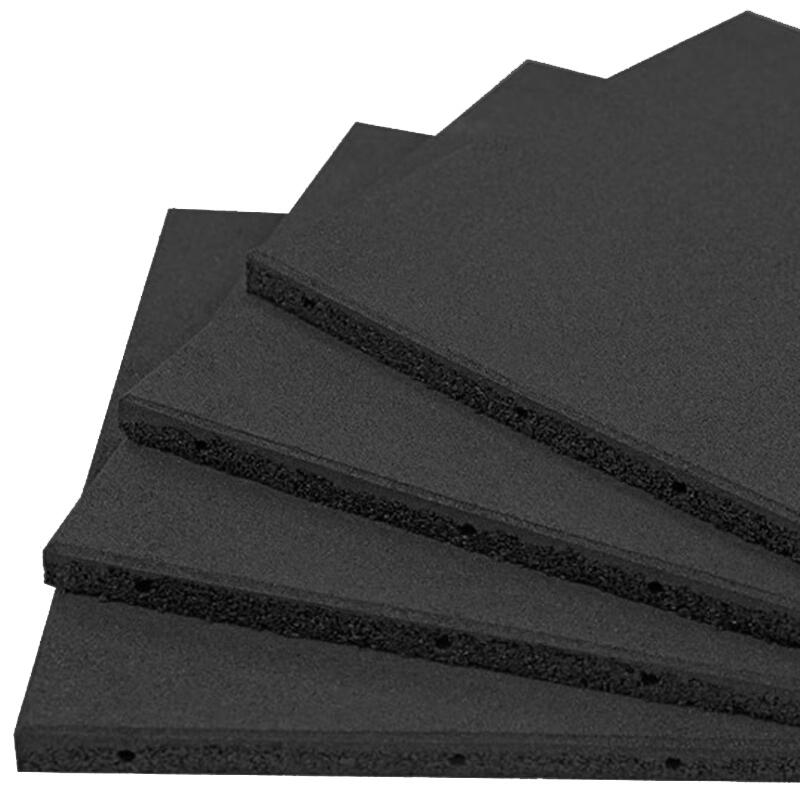 Suelo de gimnasio. Loseta de caucho(C1) Pack 20. 1x1x40mm (Negro)