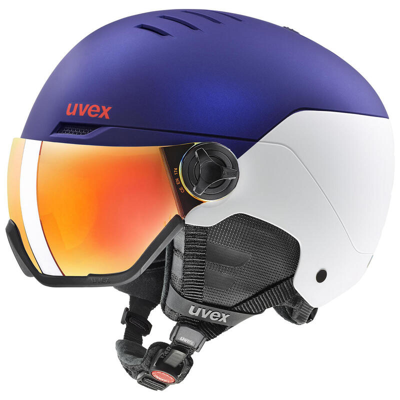 Kask narciarski Uvex Wanted Visor Purple Bash 2024