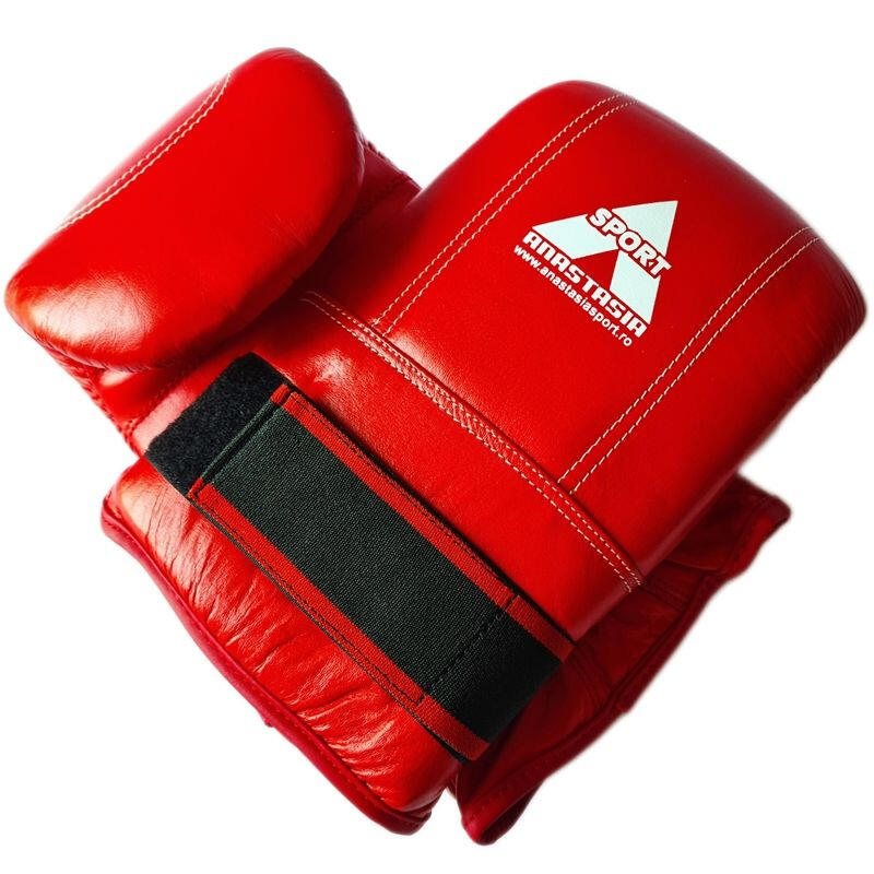 Manusi sac box rosii Anastasia Sport, piele naturala, marime S