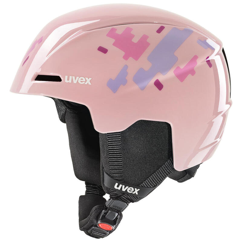 Casque de ski UVEX pour enfants Viti rose puzzle 46-50 cm