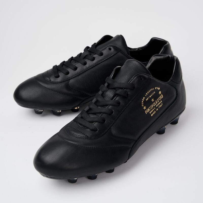 Scarpe calcio uomo CLASSIC VITELLO nero suola PU C nera