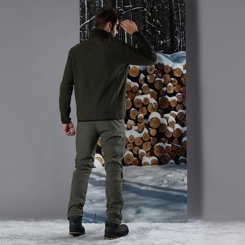 CMP Knit Tech Fleece-Jacke mit halbem Reißverschluss für Herren