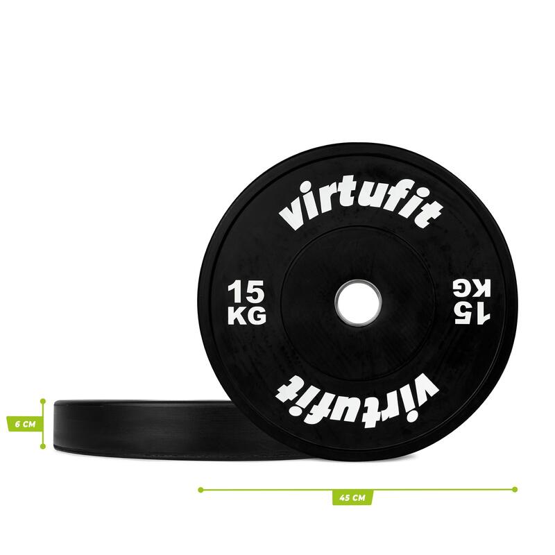DISC GREUTATE CAUCIUC OLYMPIC RUBBER WEIGHT PLATE VIRTUFIT 50 MM - 15 KG