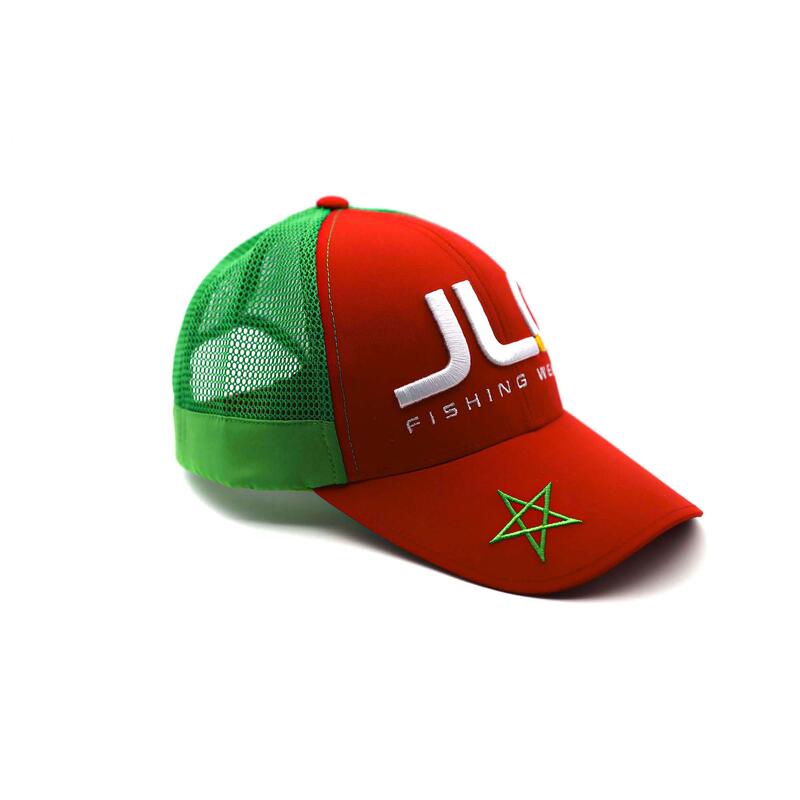 Gorra JLC Fishing Wear Visera Curvada Rejilla Adulto Bandera Marruecos