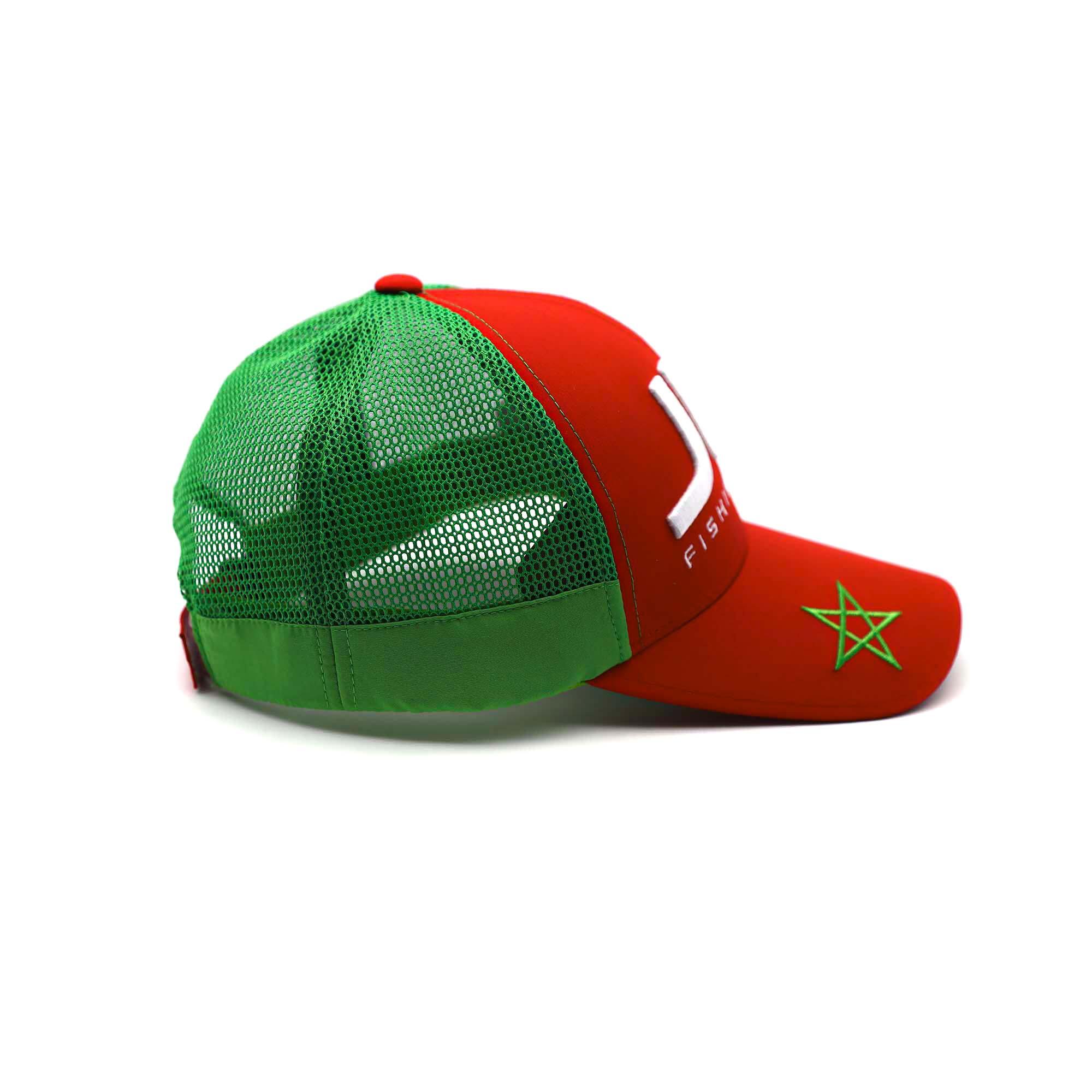 Gorra JLC Fishing Wear Visera Curvada Rejilla Adulto Bandera Marruecos 3/5