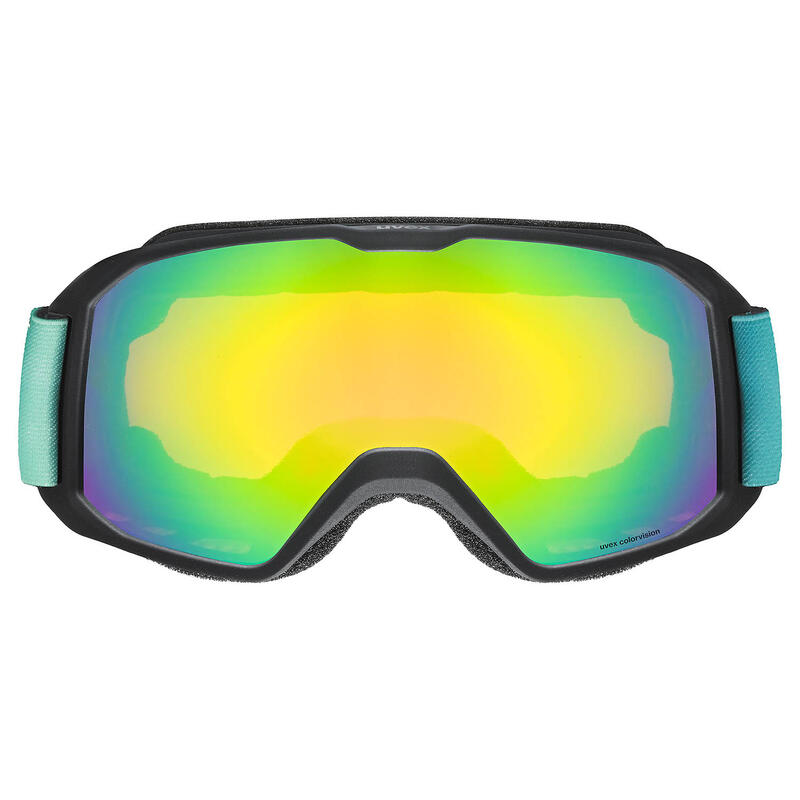 Uvex Skibrille xcitd CV - black matt SL/green orange