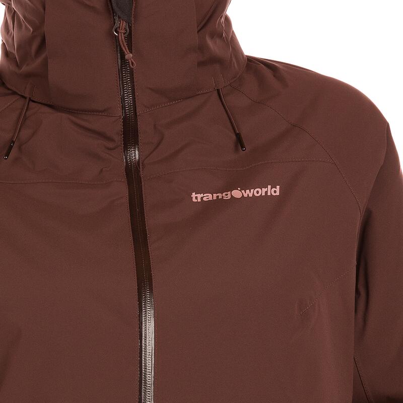 Chaqueta fibra para Mujer Trangoworld Bodo termic vd Marrón/Negro Impermeable