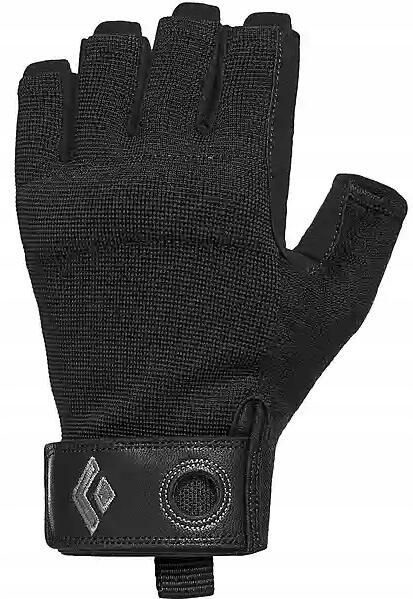 Black Diamond Crag Kletterhandschuhe Halbfinger, atmungsaktiv, Lederpalme 2/5