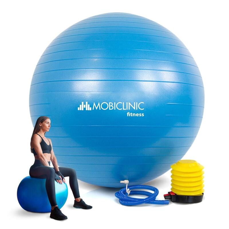 Ballon d'exercice Yoga Resistánt Pilates Gonfleur Anti-crevaison 58 cm