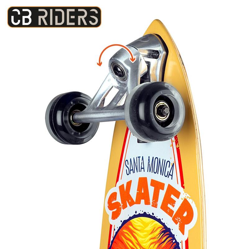 Skateboard infantil 4 ruedas negro 74 cm CB Riders
