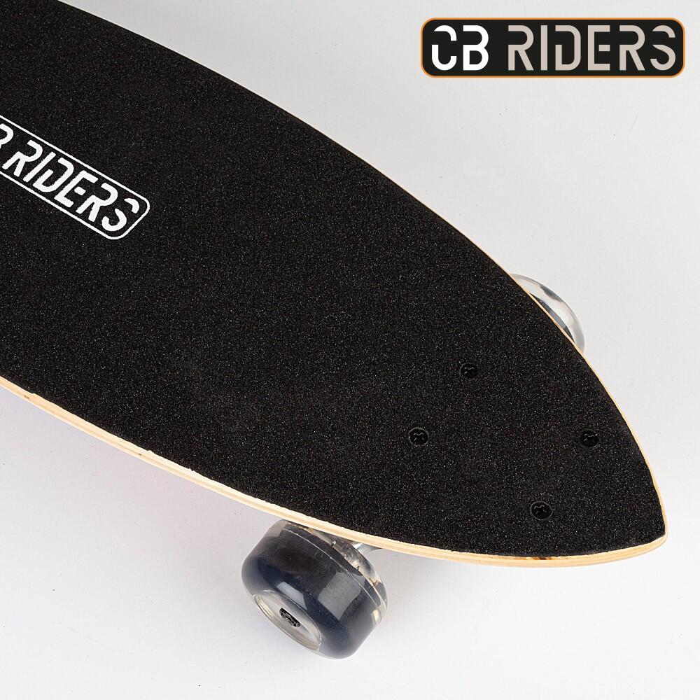 Skate infantil 4 rodas preto 74 cm CB Riders 6/7