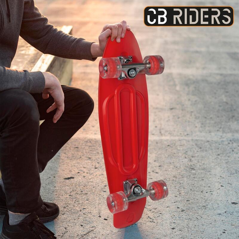 Skate infantil 4 rodas vermelho 71 cm CB Riders