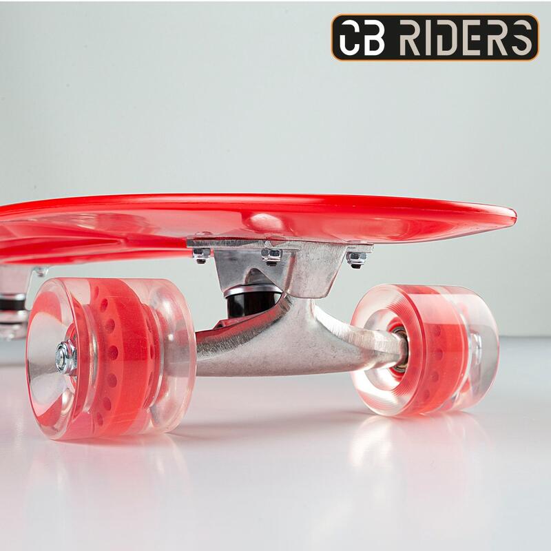 Skate infantil 4 rodas vermelho 71 cm CB Riders