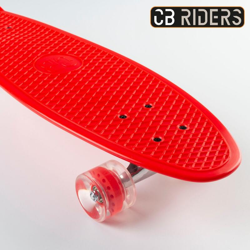 Skateboard enfant 4 roues rouge 68 cm CB Riders