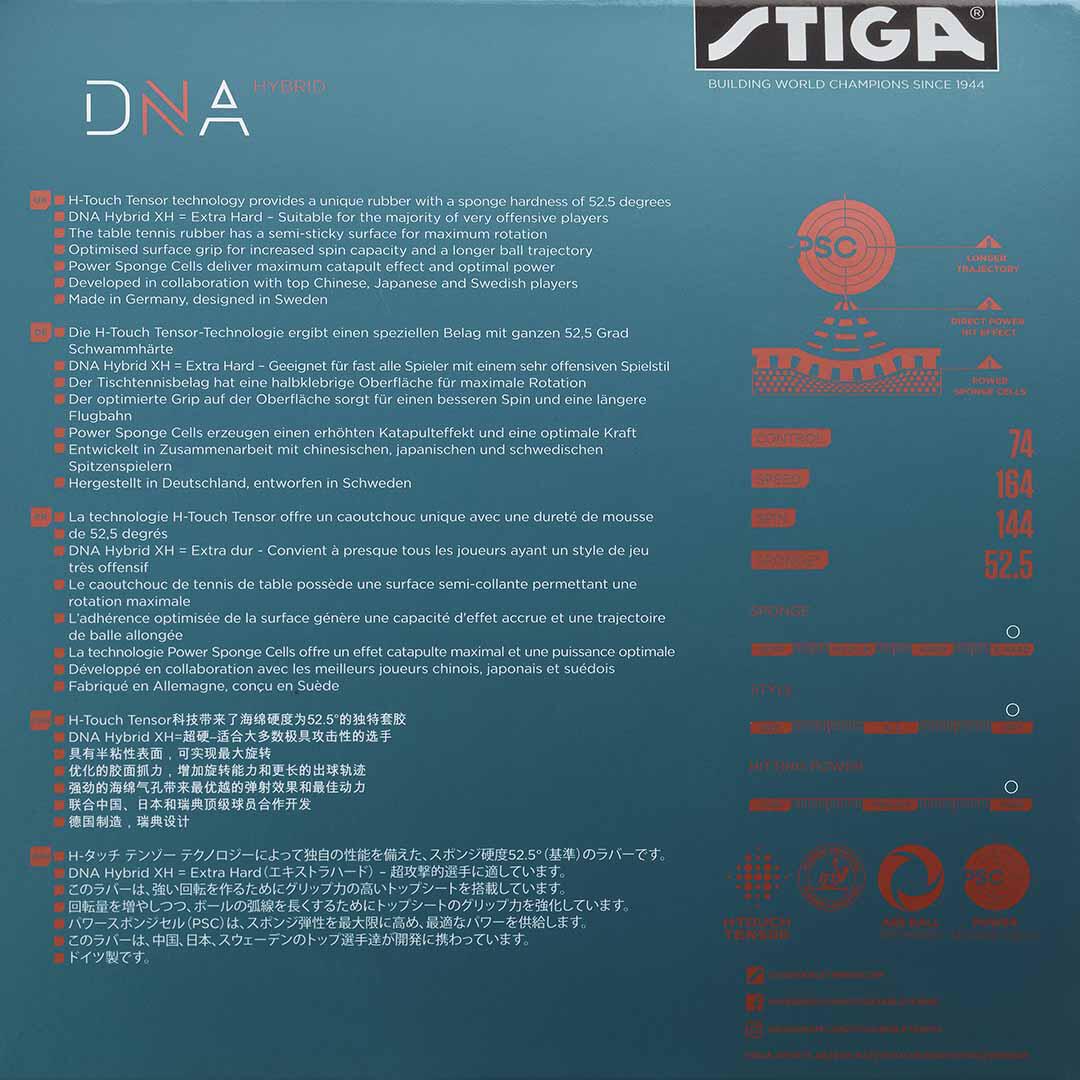 REVÊTEMENT RAQUETTE DE TENNIS DE TABLE  DNA Hybrid XH 3/4