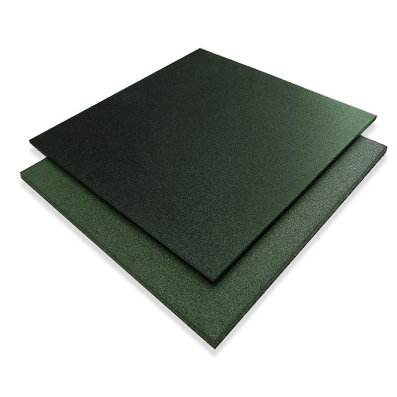 Suelo de gimnasio. Loseta de caucho(C1) Pack 10. 1x1x15mm (Verde))