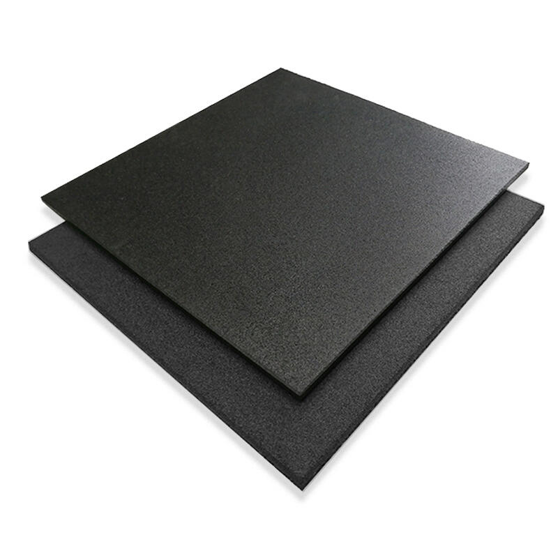 Suelo de gimnasio - Loseta de Caucho 50x50 cm. 15mm (Negro) - Pack 12