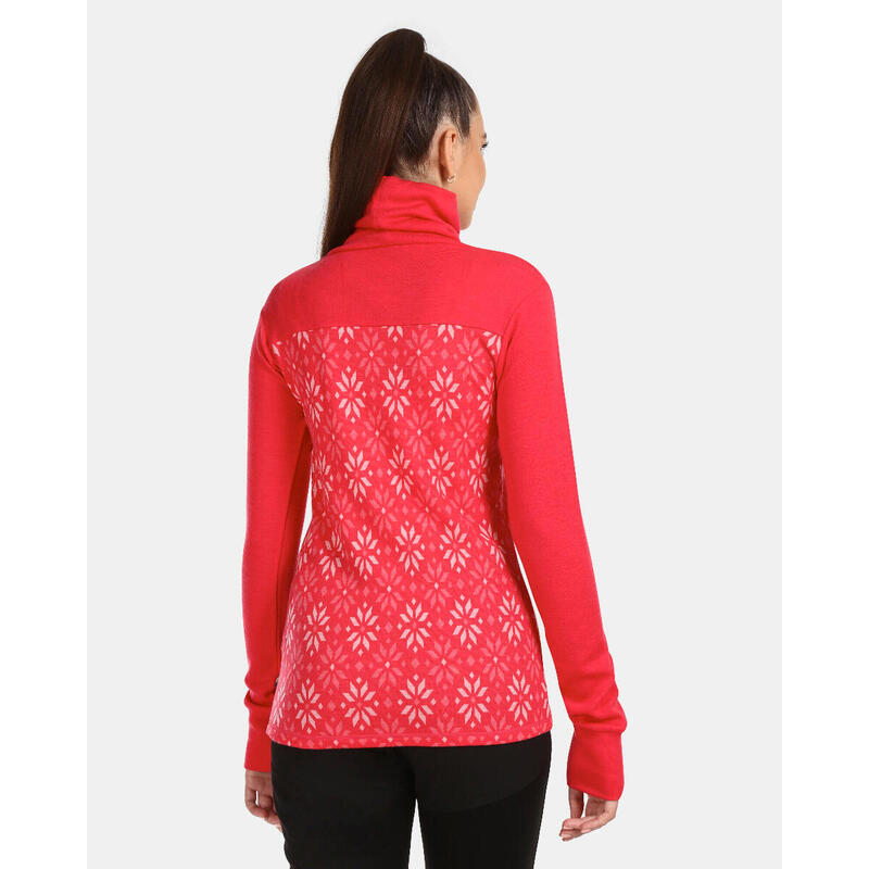 Camiseta térmica interior Mujer 100% lana Merina JANNU-W KILPI rosa